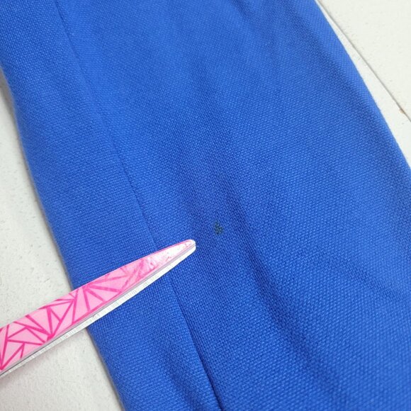 Talbots Blue Nautical Aberdeen Knit Blazer Sz 8 Jacket Gold Crest Buttons Career - Picture 9 of 11